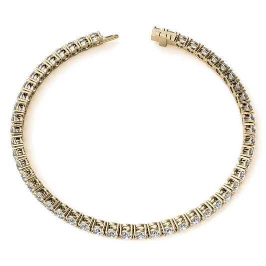 6ctw Created Moissanite Tennis Bracelet - 3mm Stones - 14K Gold