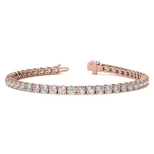 6ctw Created Moissanite Tennis Bracelet - 3mm Stones - 14K Gold