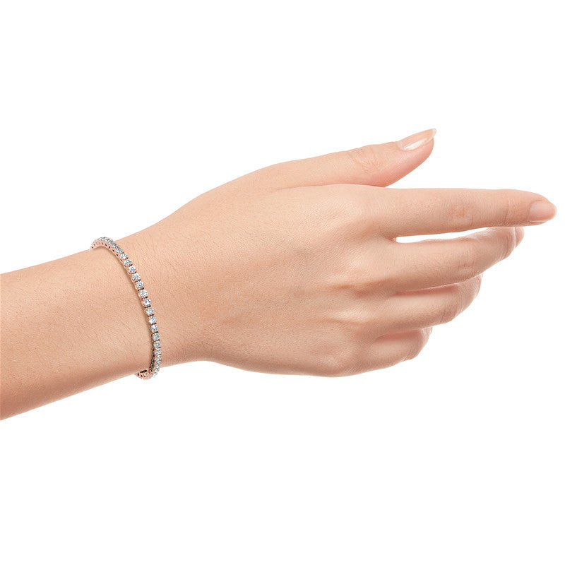 6.00 CTW AGI Certified Lab Grown Diamond Tennis Bracelet – 14K White