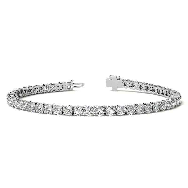 6.00 CTW AGI Certified Lab Grown Diamond Tennis Bracelet – 14K White