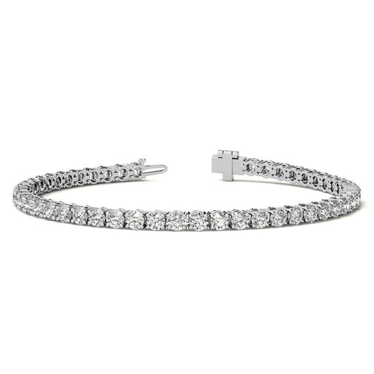 6.00 CTW AGI Certified Lab Grown Diamond Tennis Bracelet – 14K White