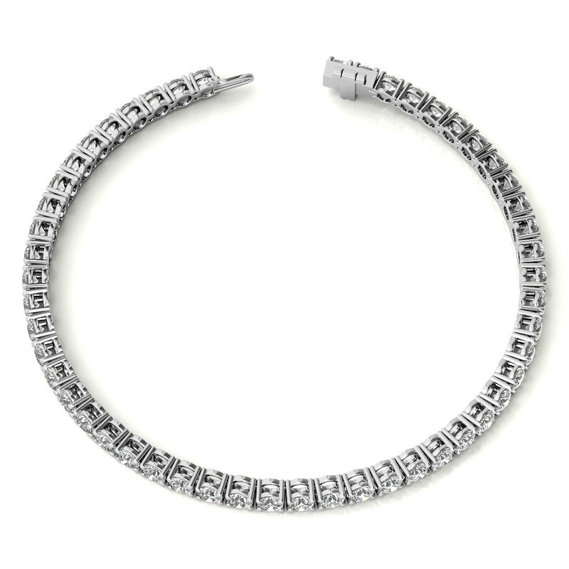 6ctw Created Moissanite Tennis Bracelet - 3mm Stones - 14K Gold