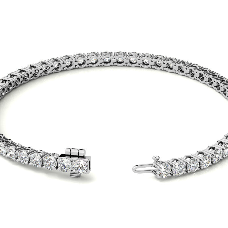 6.00 CTW AGI Certified Lab Grown Diamond Tennis Bracelet – 14K White