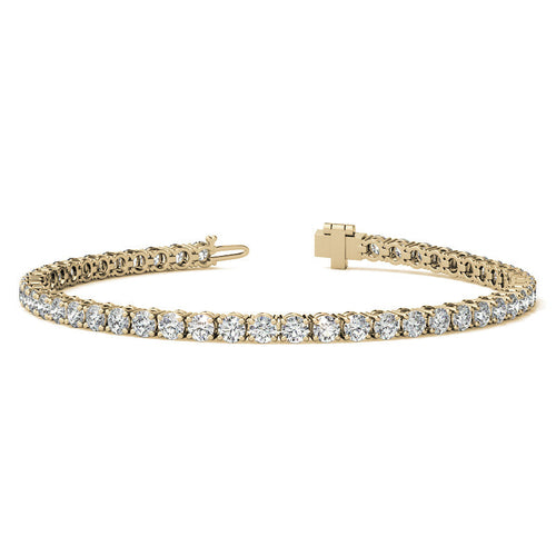 6ctw Created Moissanite Tennis Bracelet - 3mm Stones - 14K Gold